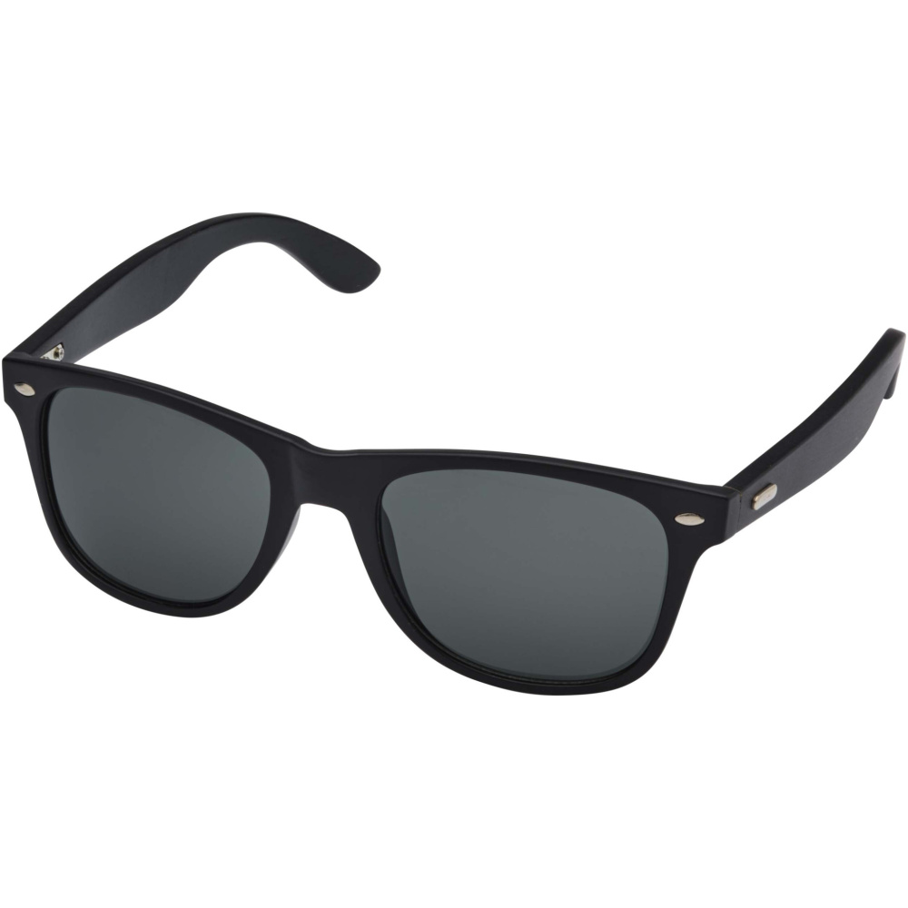 Logo trade promotional products image of: Arlo bamboo sunglasses with black coating