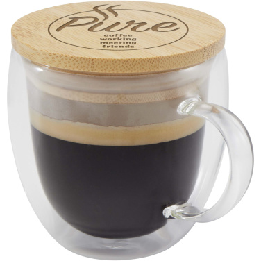 Logotrade advertising product image of: Lenora 250 ml glass cup with bamboo lid