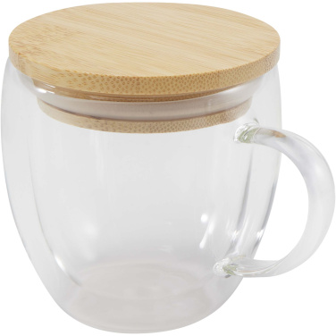 Logotrade advertising product picture of: Lenora 250 ml glass cup with bamboo lid