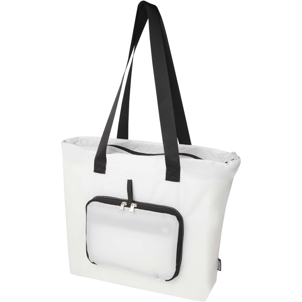 Logo trade promotional merchandise image of: EcoFold RPET foldable tote bag 16L