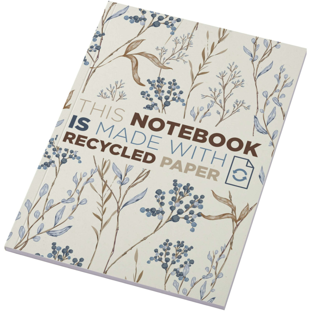 Logo trade promotional giveaways image of: Novella Austen A5 recycled soft cover notebook - 50 sheets