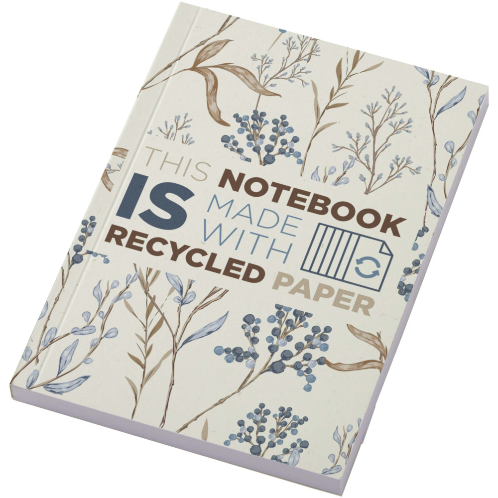 Logo trade promotional items picture of: Novella Austen A6 recycled soft cover notebook - 100 sheets