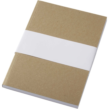 Logo trade corporate gift photo of: Novella Austen A5 recycled soft cover kraft notebook - 100 sheets