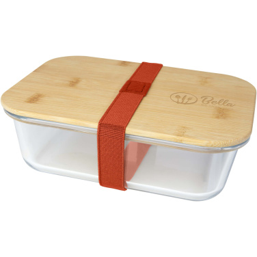 Logo trade business gift photo of: Roby glass lunch box with bamboo lid