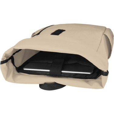 Logo trade promotional giveaways image of: Byron 15.6" GRS RPET roll-top backpack 18L