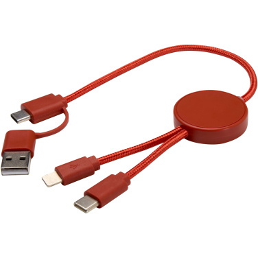 Logo trade advertising products image of: Citala 5-in-1 recycled plastic 30 cm data sync and 27W fast charge cable