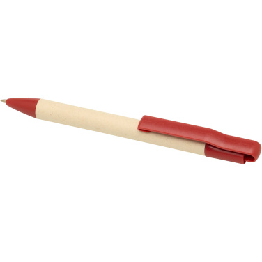 Logo trade corporate gifts image of: Liliana sugarcane paper ballpoint pen (blue ink)