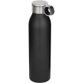 Grom 650 ml RCS recycled stainless steel water bottle, Solid black