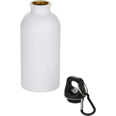 Logotrade promotional giveaway image of: Oregon 400 ml sublimation RCS recycled single wall stainless steel water bottle with carabiner