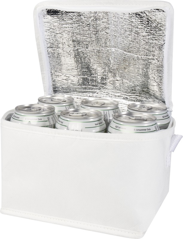 Logo trade business gift photo of: Spectrum 6-can recycled non-woven cooler bag 4L