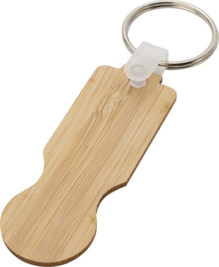 Logotrade promotional gift picture of: Ronan bamboo trolley keychain
