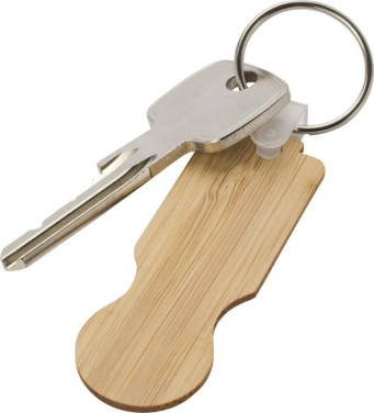 Logotrade promotional merchandise photo of: Ronan bamboo trolley keychain