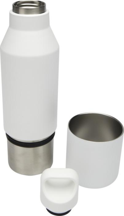 Logo trade advertising product photo of: Odessy 600 ml RCS certified recycled stainless steel insulated bottle with 300 ml cup