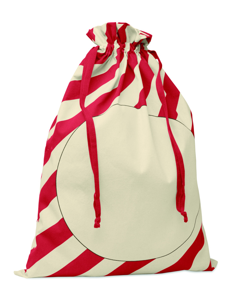 Logo trade corporate gifts image of: Large Santa cotton bag