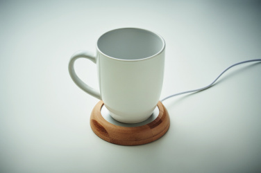 Logotrade promotional items photo of: Bamboo mug warmer with USB
