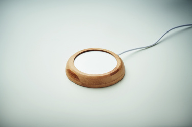 Logotrade corporate gift image of: Bamboo mug warmer with USB