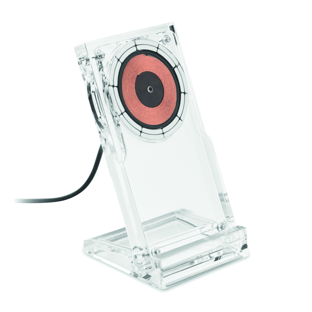 Logo trade promotional giveaway photo of: Acrylic wireless charger 15W