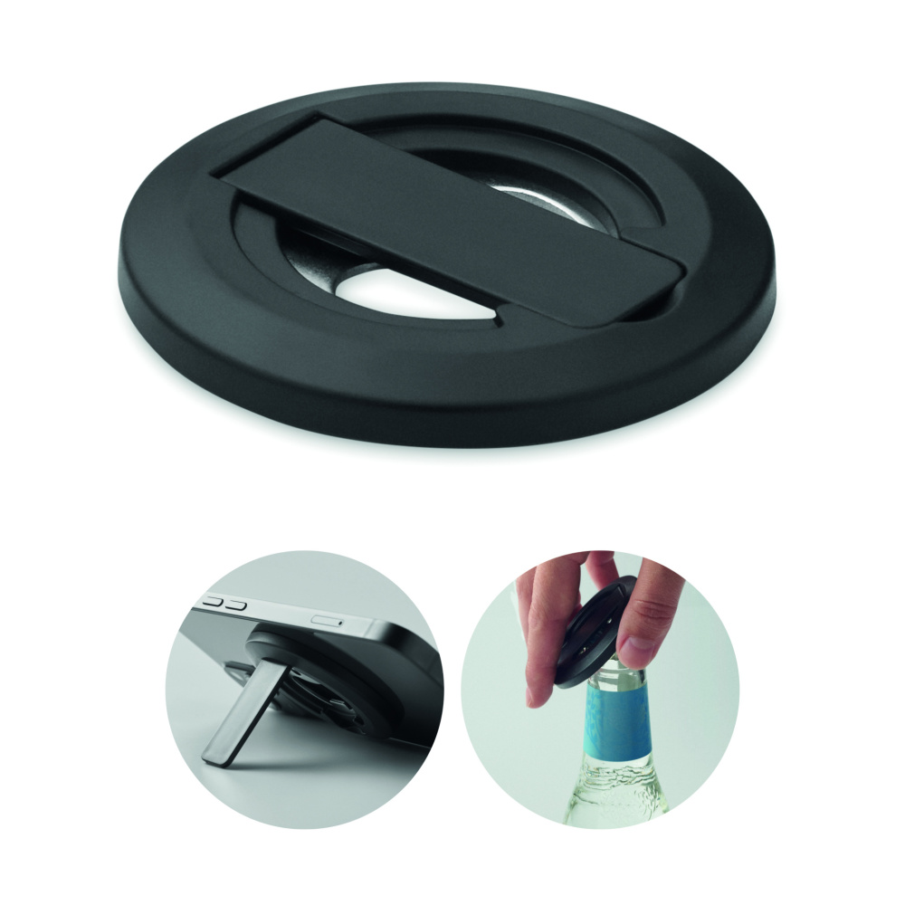 Logo trade promotional merchandise picture of: Phone holder and bottle opener