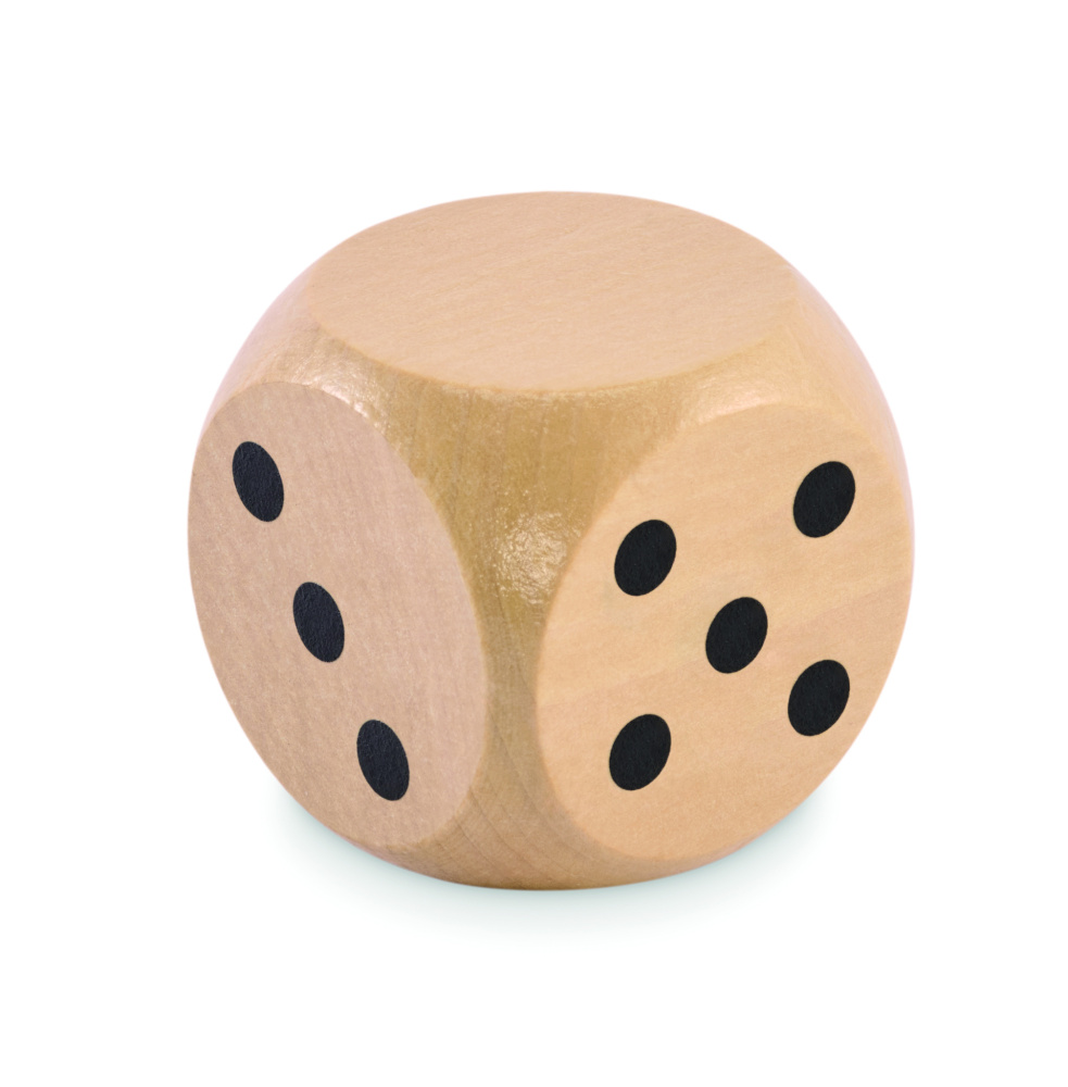 Logotrade promotional gift picture of: Schima wooden dice 5cm dia