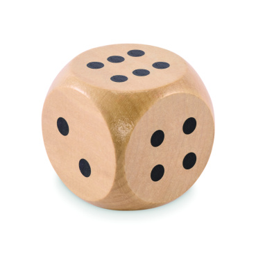 Logotrade promotional product picture of: Schima wooden dice 5cm dia
