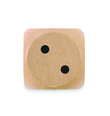 Logo trade advertising product photo of: Schima wooden dice 5cm dia