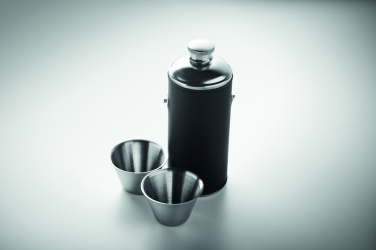 Logo trade business gift photo of: Hip flask with shot cups