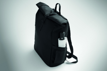 Logotrade advertising products photo of: Rolltop laptop rucksack 600D