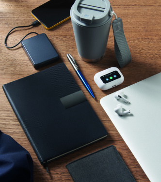 Logo trade promotional giveaways picture of: A5 PU notebook