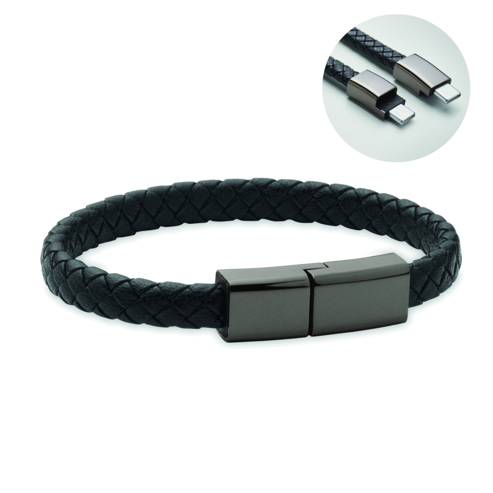Logotrade promotional merchandise picture of: Braided bracelet cable type-C