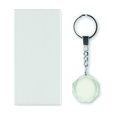 Logo trade promotional gifts picture of: Glass round award key ring