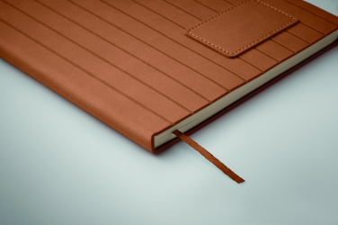 Logo trade promotional giveaway photo of: A5 notebook in smokey PU