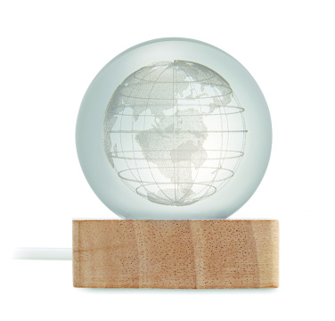 Logo trade promotional merchandise image of: LED globe glass ball