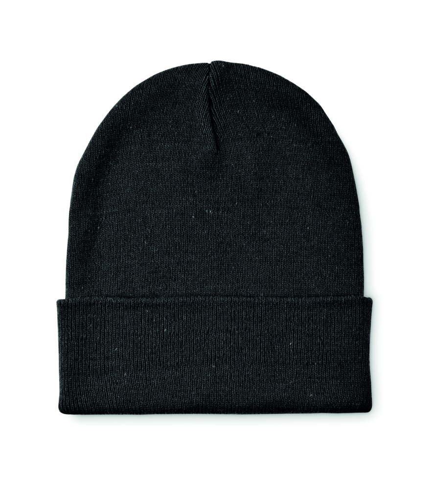 Logo trade promotional giveaways picture of: Knitted beanie with cuff