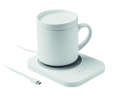 Logotrade promotional gift image of: Wireless charger mug warmer set