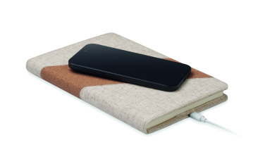 Logotrade promotional item picture of: A5 notebook with 15W charger