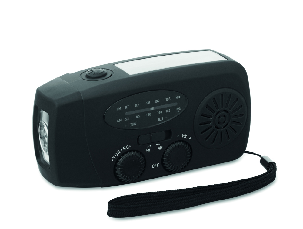Logotrade promotional gift picture of: Portable radio SOS with LED torch