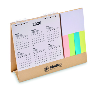 Logo trade promotional giveaways picture of: Desk calendar with memo pad
