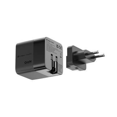 Logo trade corporate gifts image of: Urban Vitamin Mendocino 65W GaN charger retractable cable