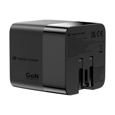 Logo trade business gift photo of: Urban Vitamin Mendocino 65W GaN charger retractable cable