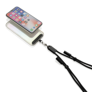 Logo trade business gifts image of: LoopAmp RCS RPET adjustable phone cord with 60W cable