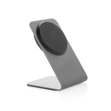 Logotrade promotional giveaway picture of: Terra aluminium 15W magnetic wireless charging phone stand
