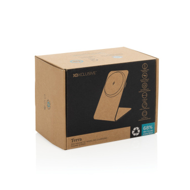 Logo trade promotional item photo of: Terra aluminium 15W magnetic wireless charging phone stand