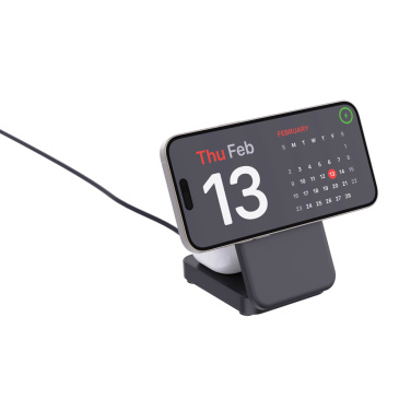 Logo trade business gifts image of: Urban Vitamin Arcadia RCS rplastic 15W 3in1 magnetic charger