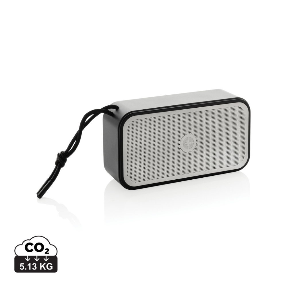 Logo trade promotional giveaways image of: Swiss Peak RCS recycled aluminium 10W bass speaker
