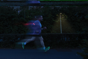 Logo trade promotional product photo of: Lumi Sprint RCS rplastic LED re-chargeable running light