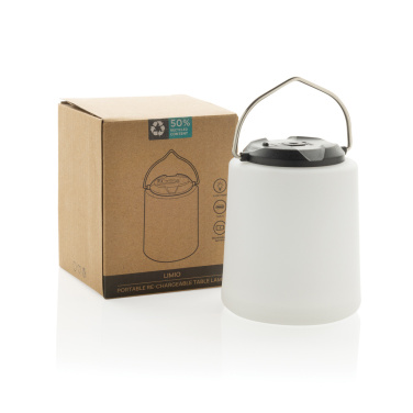 Logo trade promotional products image of: Limio RCS recycled plastic portable re-chargeable table lamp