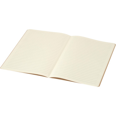 Logo trade business gifts image of: Slyk A5 kraft cahier notebook with ruled pages