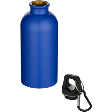 Logotrade promotional giveaway picture of: Oregon 400 ml matte RCS recycled single wall stainless steel water bottle with carabiner