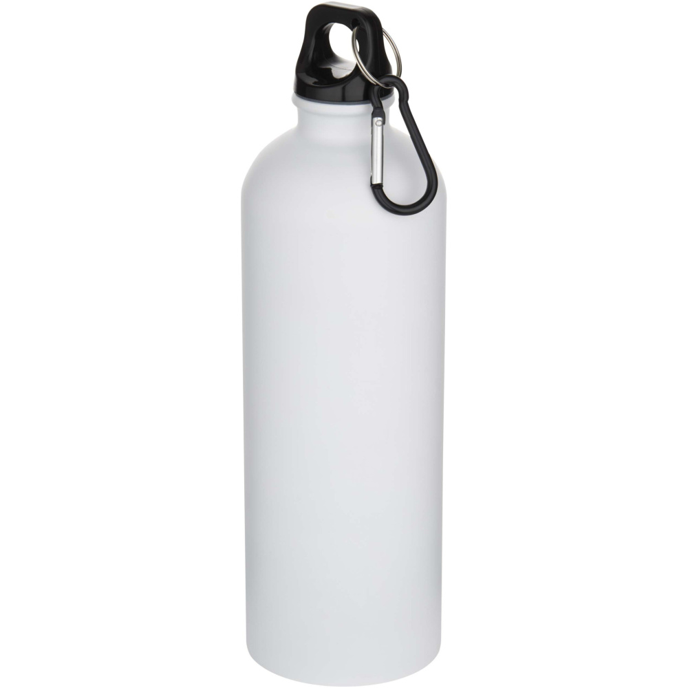 Logo trade promotional product photo of: Oregon 750 ml matte RCS recycled single wall stainless steel water bottle with carabiner