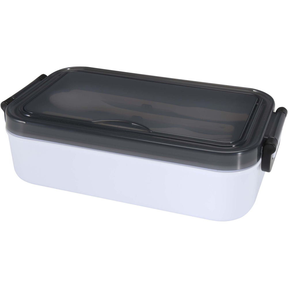 Logo trade promotional products image of: Snappy lunch box and cutlery set